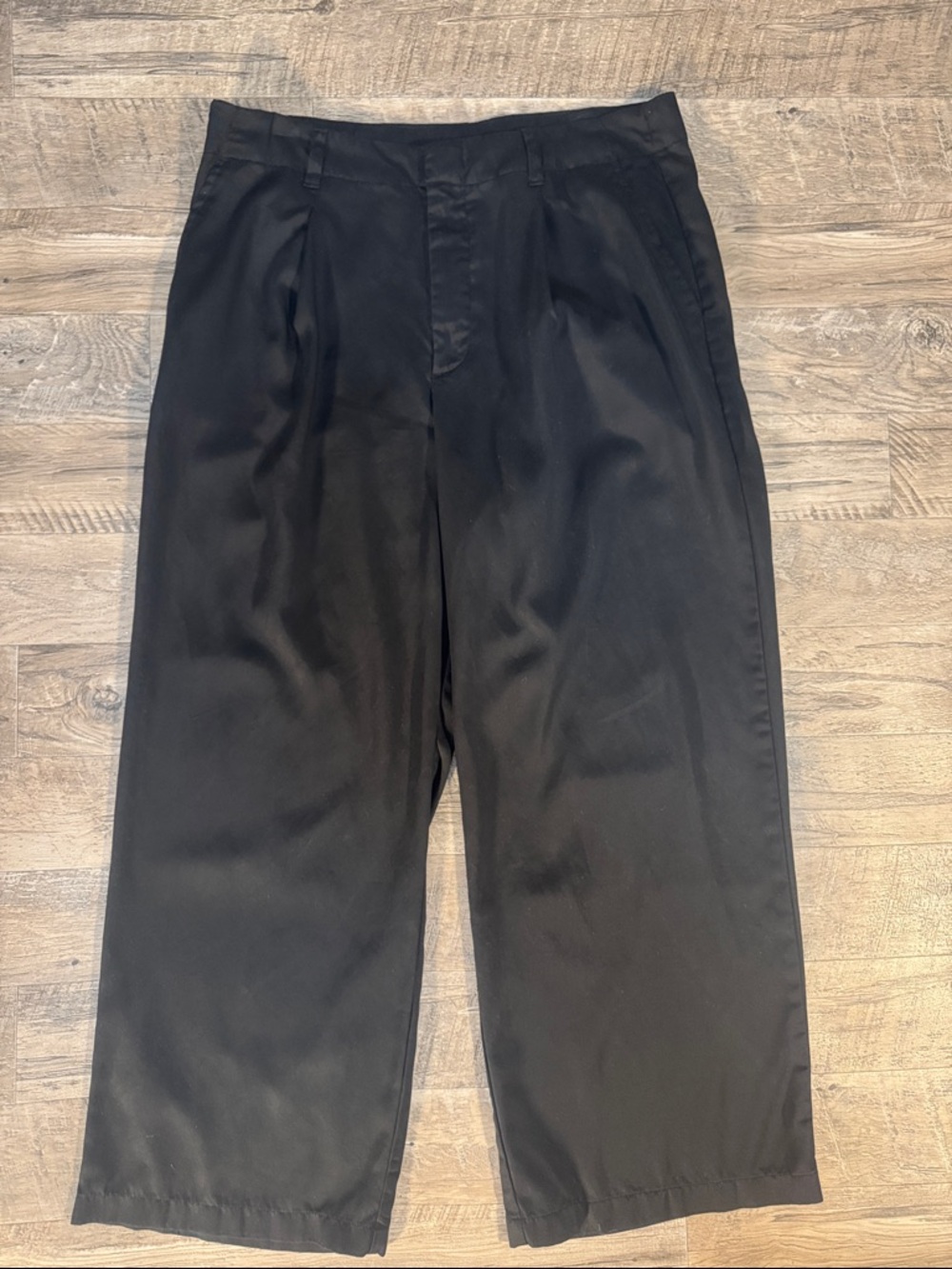 GAP Black High-Waist Wide-Leg Trousers - Size 16